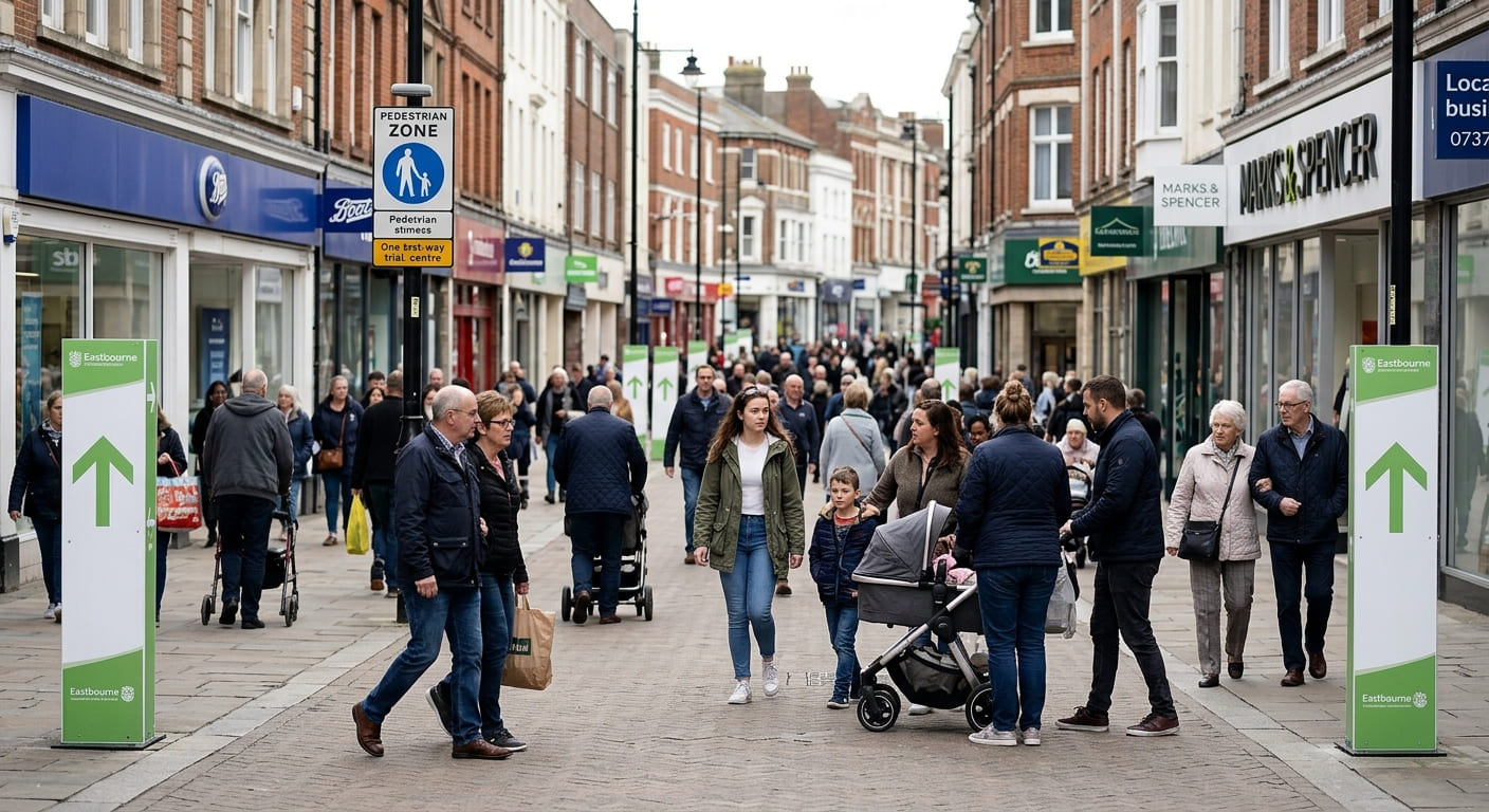 Council To Trial One-Way Walking System In Eastbourne Town Centre After People Keep Getting In Each Other's Way