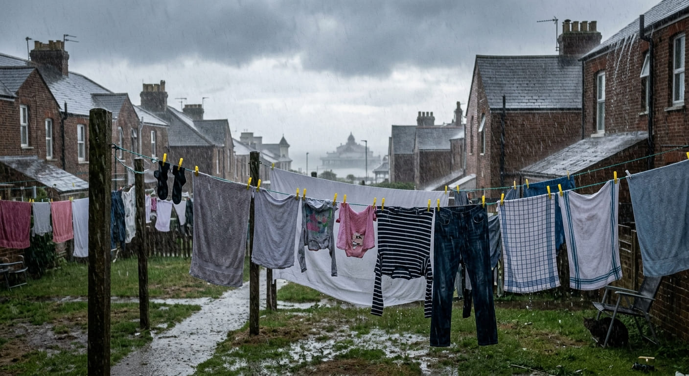 Eastbourne Woman Puts Washing Out After Seeing Blue Sky, Immediately Causes Torrential Rain