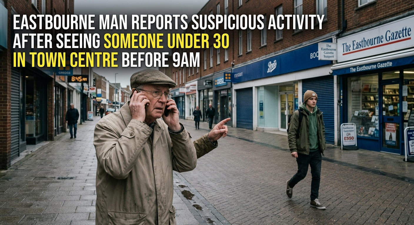 Eastbourne Man Reports Suspicious Activity After Seeing Someone Under 30 In Town Centre Before 9am