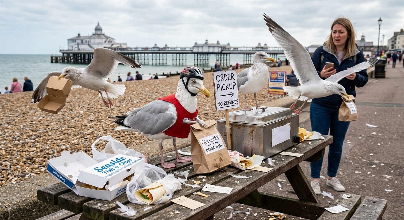Eastbourne Gulls Launch Own Food Delivery Service Where Customers Order Lunch And Never Receive It