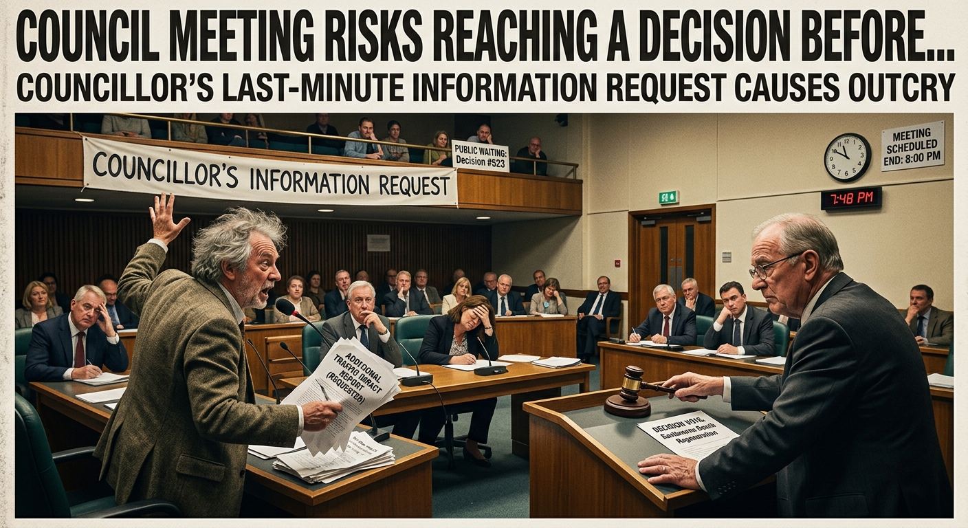 Council Meeting Runs Dangerously Close To Reaching Decision Before Councillor Requests More Information