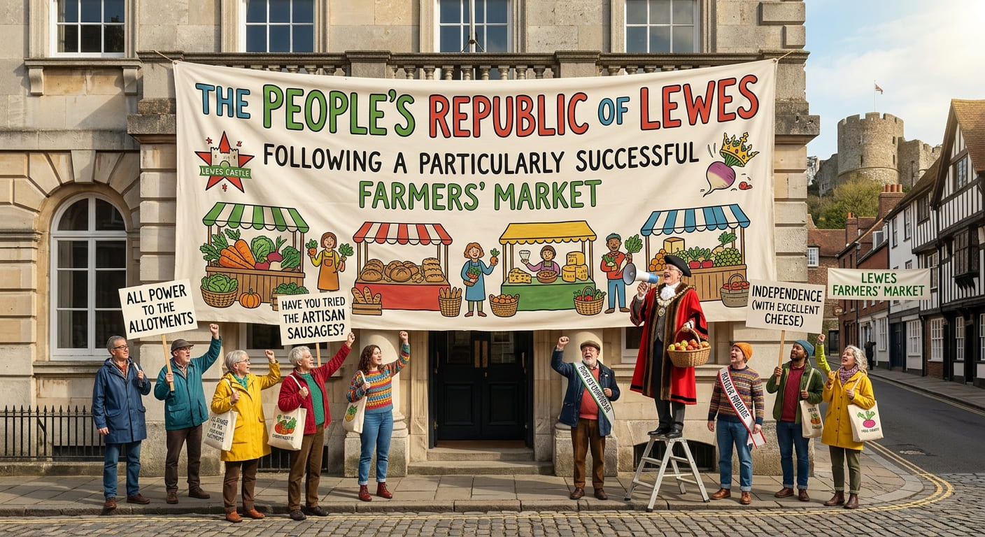 Lewes Declares Itself Independent People's Republic Following Particularly Successful Farmers' Market