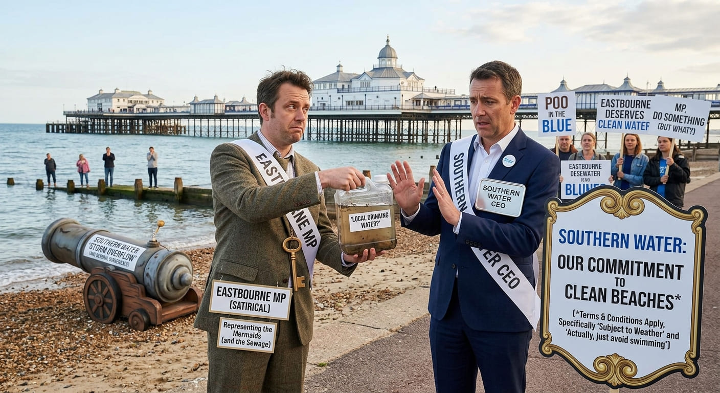 Eastbourne Water Boss To Be Asked Difficult Question: ‘Have You Tried Keeping The Water In The Pipes?’